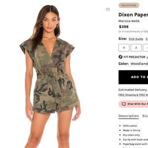 Dixon Paper Bag Vintage Washed Romper